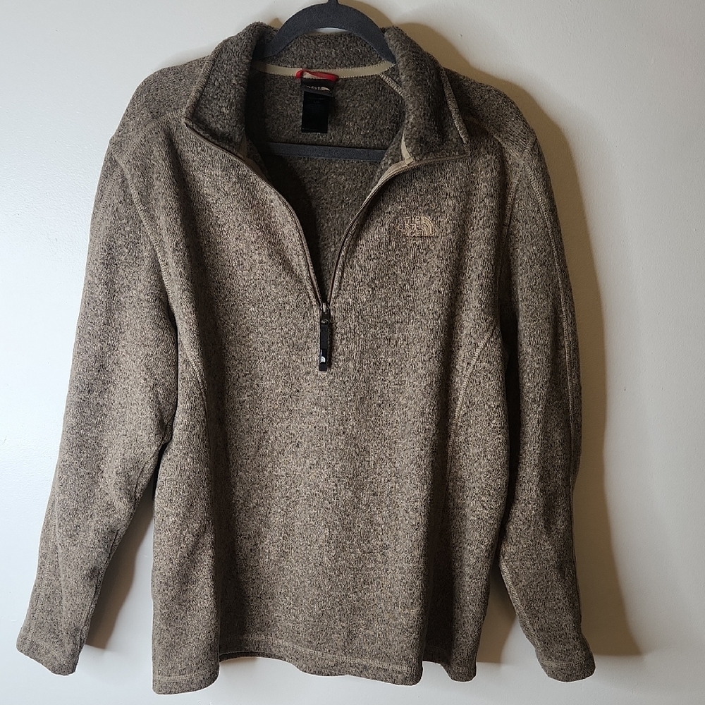 The North Face Men's Brown Zip-Up Sweater Pullover